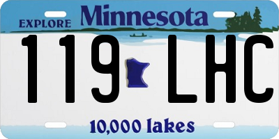 MN license plate 119LHC