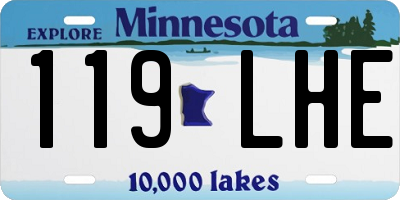 MN license plate 119LHE