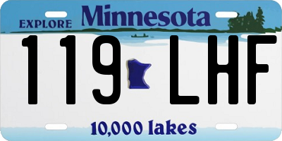 MN license plate 119LHF