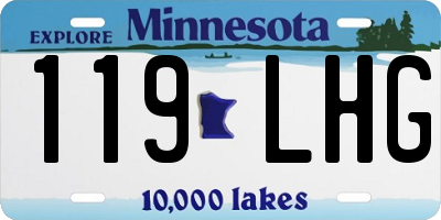 MN license plate 119LHG