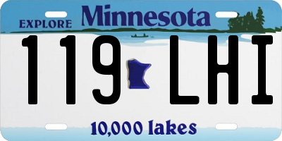 MN license plate 119LHI