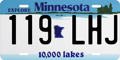 MN license plate 119LHJ