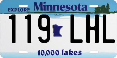 MN license plate 119LHL