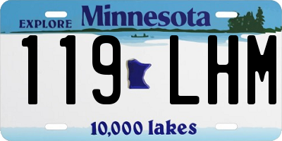MN license plate 119LHM