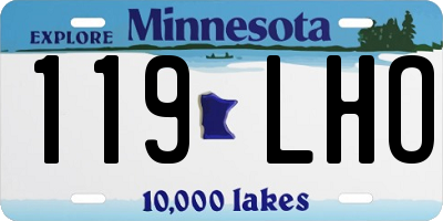 MN license plate 119LHO