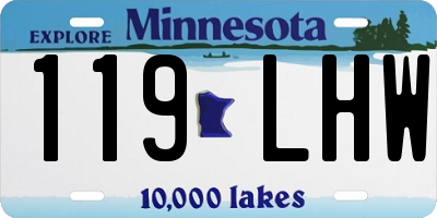 MN license plate 119LHW