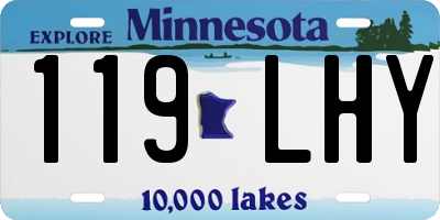MN license plate 119LHY