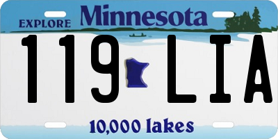 MN license plate 119LIA