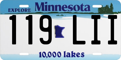 MN license plate 119LII
