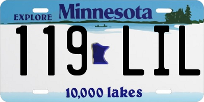 MN license plate 119LIL