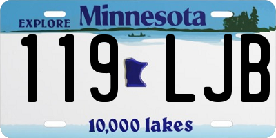 MN license plate 119LJB