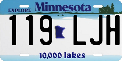 MN license plate 119LJH