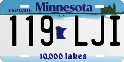 MN license plate 119LJI