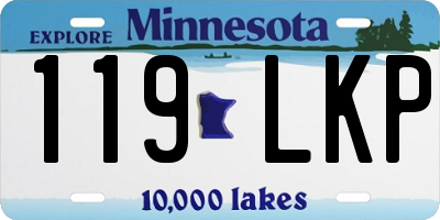 MN license plate 119LKP