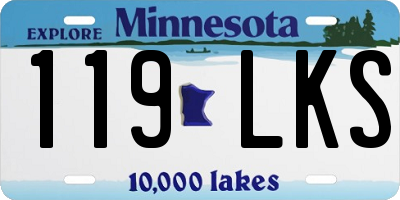 MN license plate 119LKS