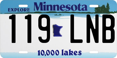 MN license plate 119LNB