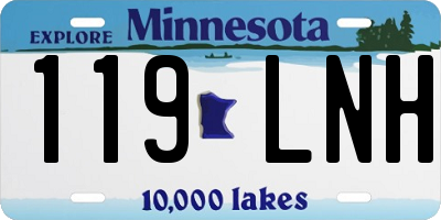MN license plate 119LNH