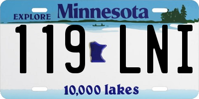 MN license plate 119LNI