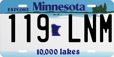 MN license plate 119LNM