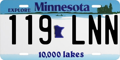 MN license plate 119LNN