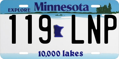 MN license plate 119LNP
