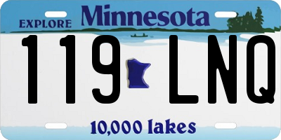 MN license plate 119LNQ