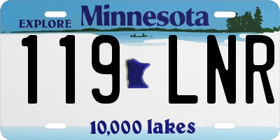 MN license plate 119LNR