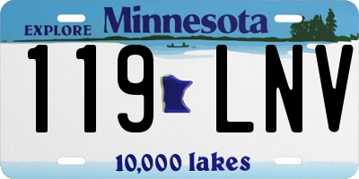MN license plate 119LNV