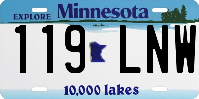 MN license plate 119LNW
