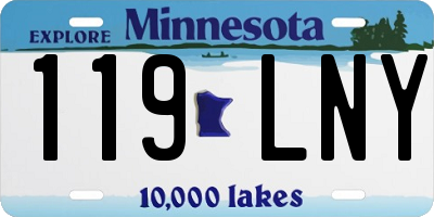 MN license plate 119LNY