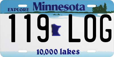 MN license plate 119LOG