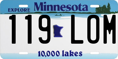 MN license plate 119LOM