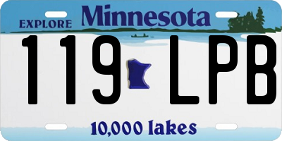 MN license plate 119LPB