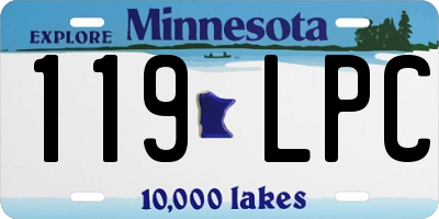 MN license plate 119LPC