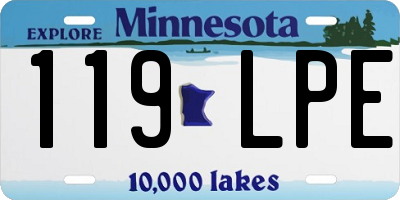 MN license plate 119LPE