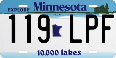MN license plate 119LPF