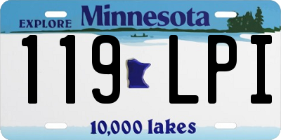 MN license plate 119LPI
