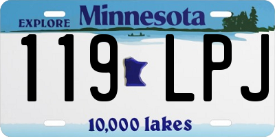 MN license plate 119LPJ
