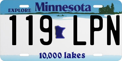 MN license plate 119LPN