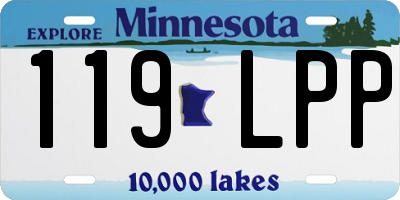 MN license plate 119LPP