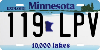 MN license plate 119LPV