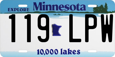 MN license plate 119LPW
