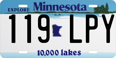 MN license plate 119LPY