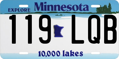 MN license plate 119LQB