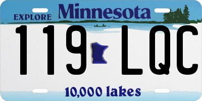 MN license plate 119LQC
