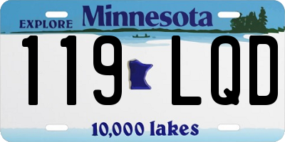 MN license plate 119LQD