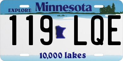 MN license plate 119LQE