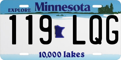 MN license plate 119LQG