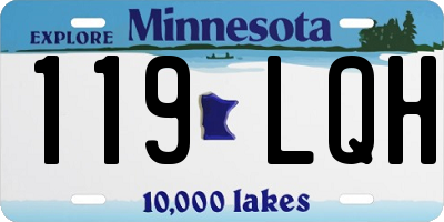 MN license plate 119LQH