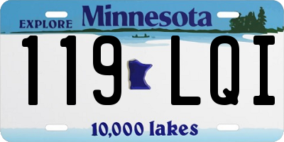 MN license plate 119LQI